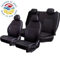 Чехлы Экокожа Турин Ромб на Skoda Yeti 2009-2018 г.в.